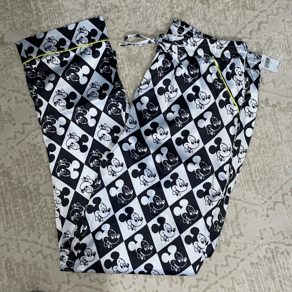 Disney Parks Men’s flashy drawstring Mickey Mouse pants size large